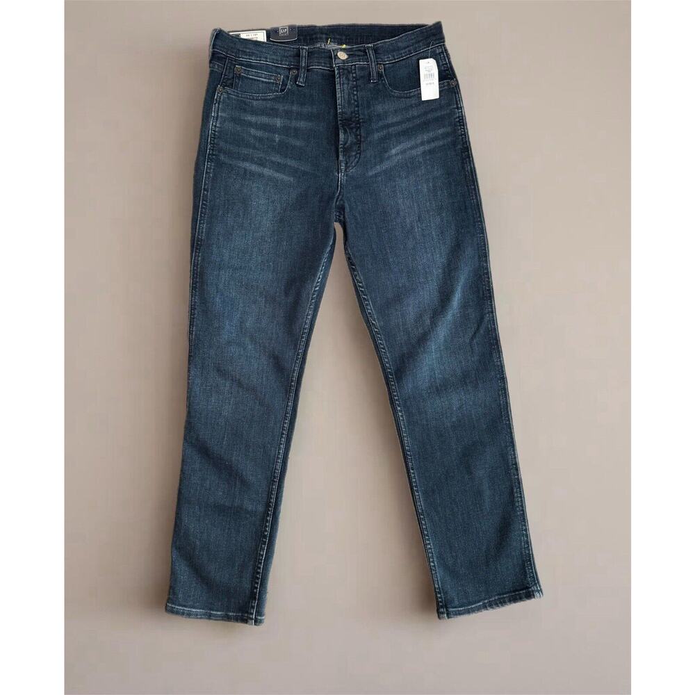 New Gap Cigarette High Rise Blue Denim Jeans Womens Size 10 / 30 NWT Dark